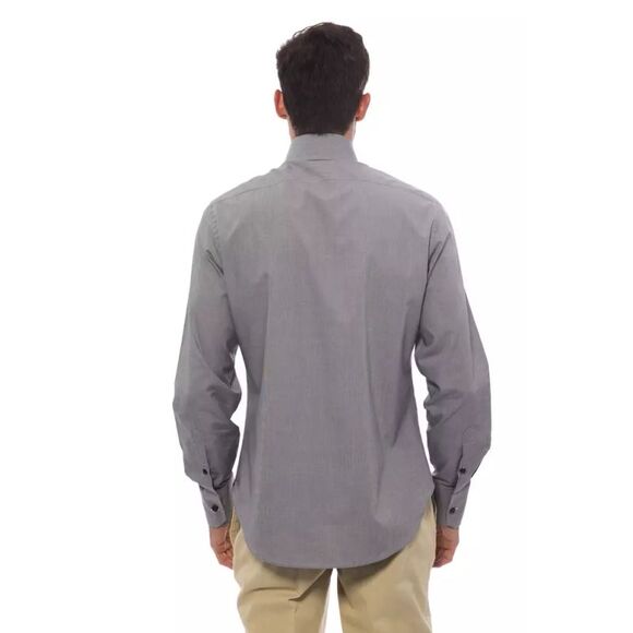 Billionaire Italian Couture Black Cotton Men Men's Shirt - Picture 3 of 4